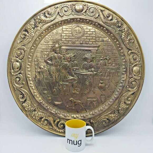 Peerage Embossed Brass Plate Made in England Chess At The Pub England 25 inch - Picture 3 of 8